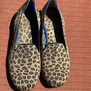 Rothy’s Leopard Print Women's Slip-On Flats - Tan/Black size 8.5
